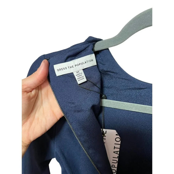 Dress The population Andreas Wrap Top & Wide Leg Pant Set - Picture 10 of 11